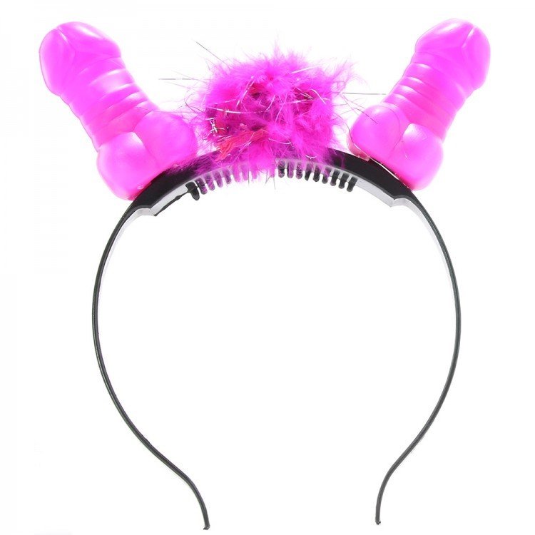 Flashing Light-Up Pecker Headband Image